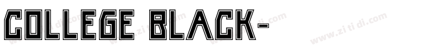 College Black字体转换